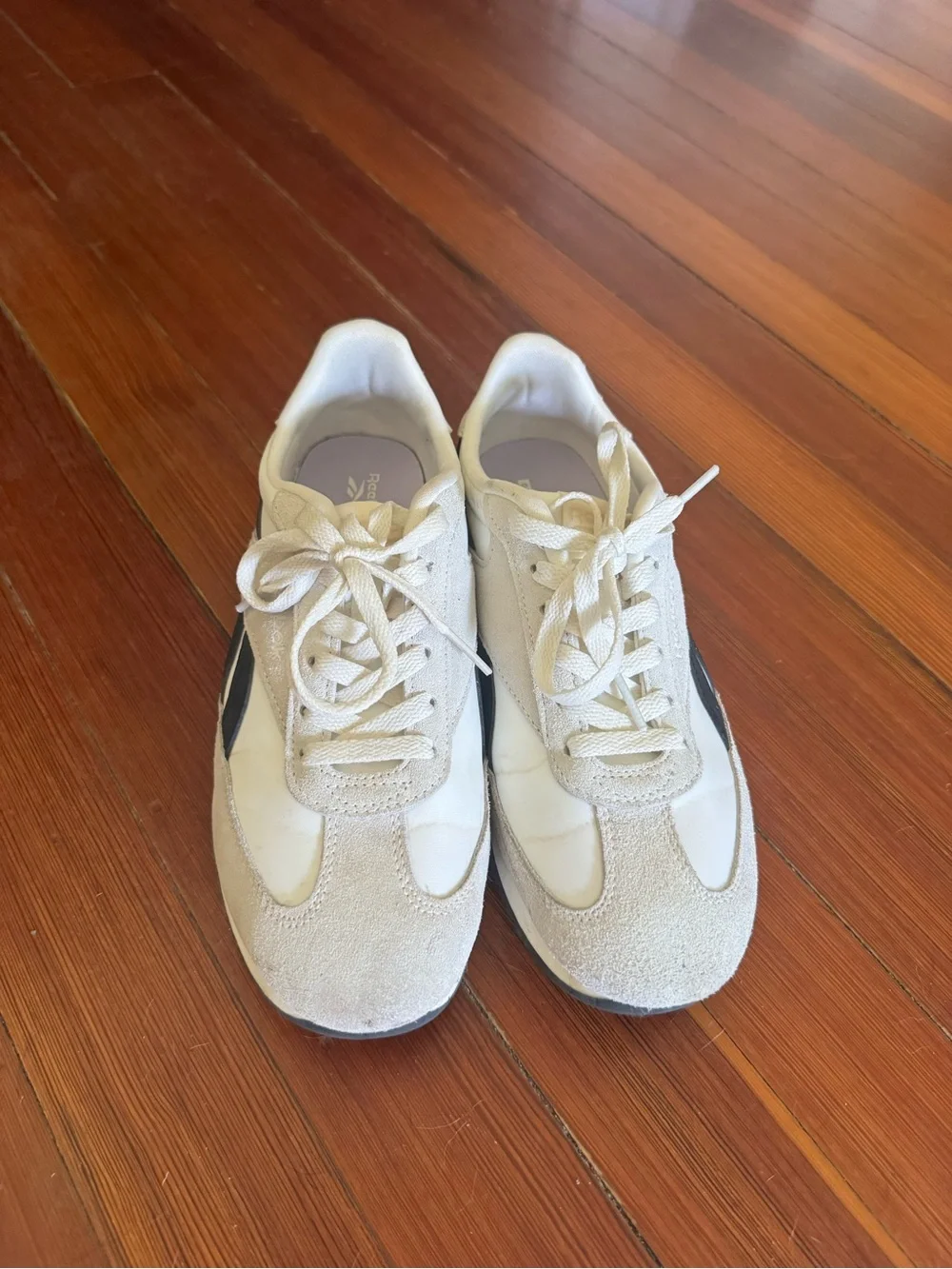 Reebok Women’s Beige and Black Retro Running Sneakers